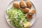 Greek Chicken Keftedes with Maroulosalata Salad