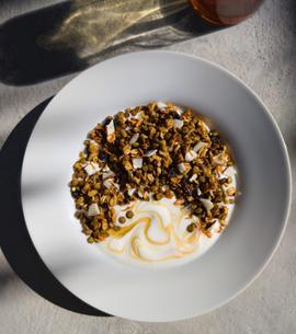 Carrot Cake Lentil Crunch Granola