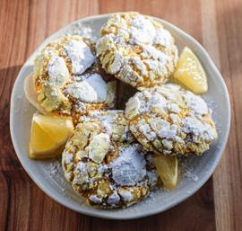 Meyer Lemon Crinkle Cookies