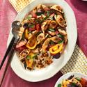 Heirloom Tomato Dumpling Salad with Chili Crisp Vinaigrette
