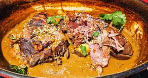 Pomegranate & Prune Braised Moroccan Lamb