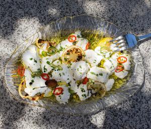 Charred Lemon & Chili Marinated Danish Feta